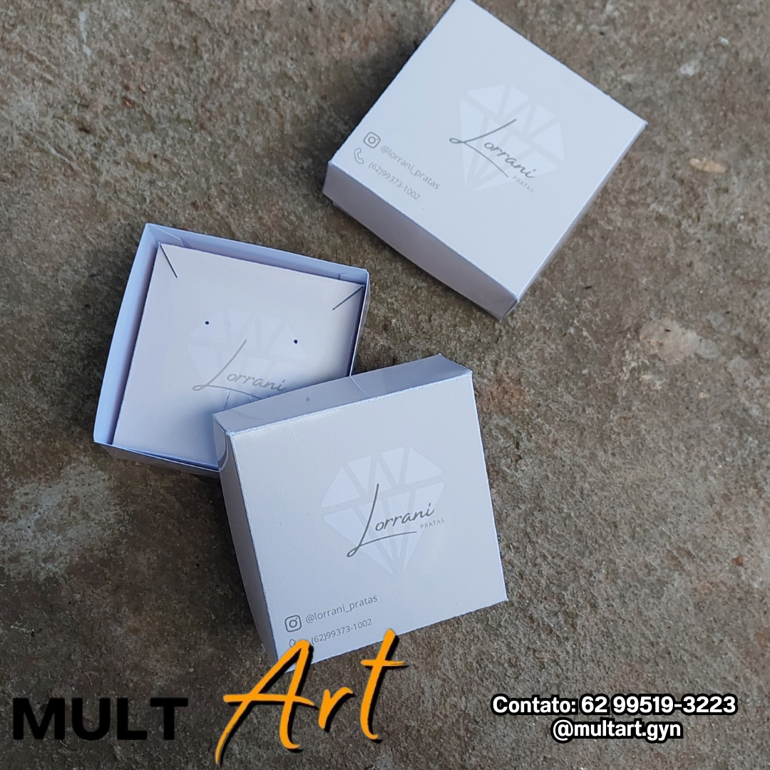 Caixa com berço para Jóias personalizada em papel fotográfico 230g