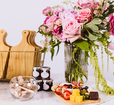 Top of Charcuterie Mobile Bar Cart