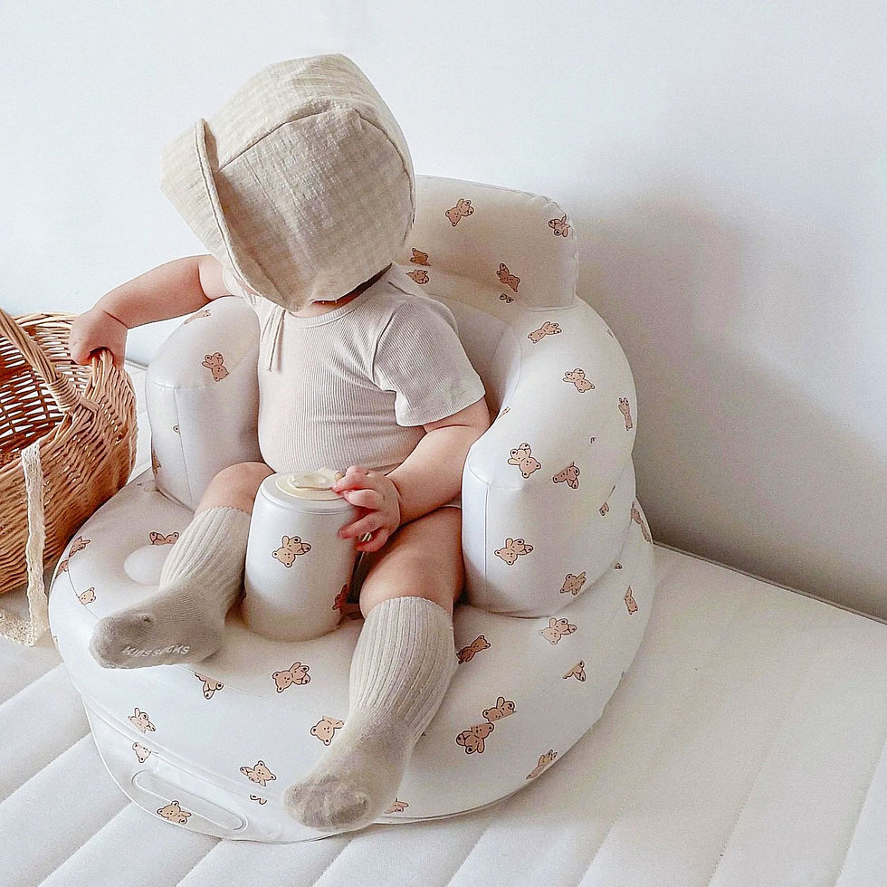 Miniature : Canapé gonflable pour bébé brillant, chaises de bain portables en PVC, siège