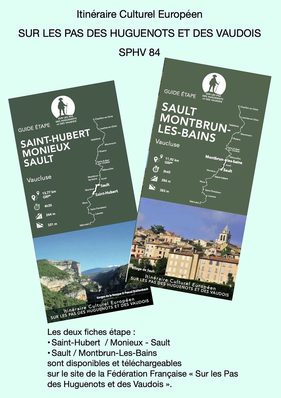 Avril 2026 - Nouvelles topo fiches SPHV 84