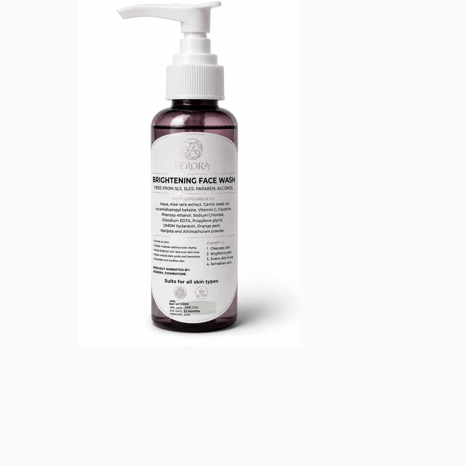 Face Brightening Face Wash Pack of 2(each 50ml)