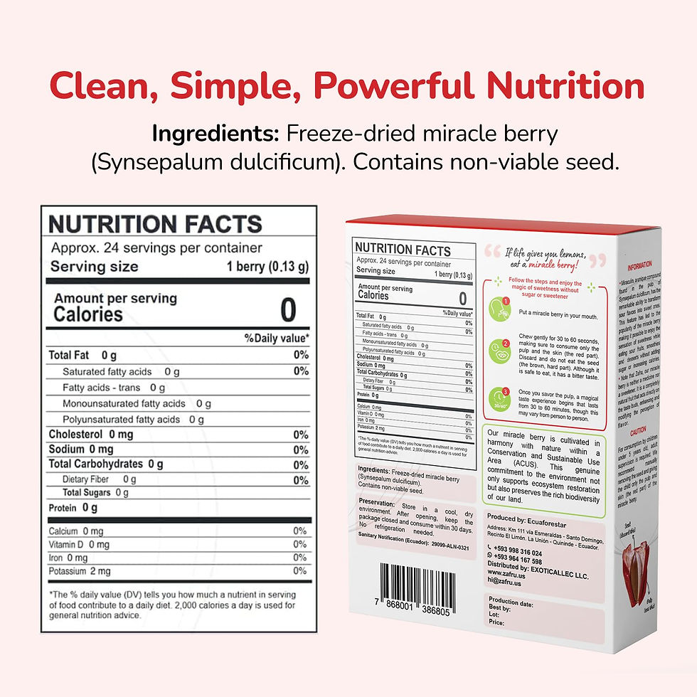 Thumbnail: Zafru Miracle Berry Freeze-Dried Fruit Natural Miracle Fruit Berries, 24 Count
