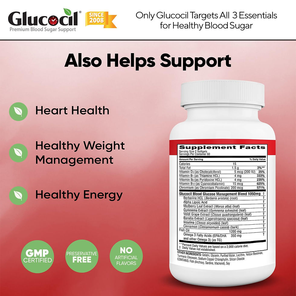 Thumbnail: Glucocil – 120 Softgels - Premium Blood Sugar Support Healthy Blood Sugar
