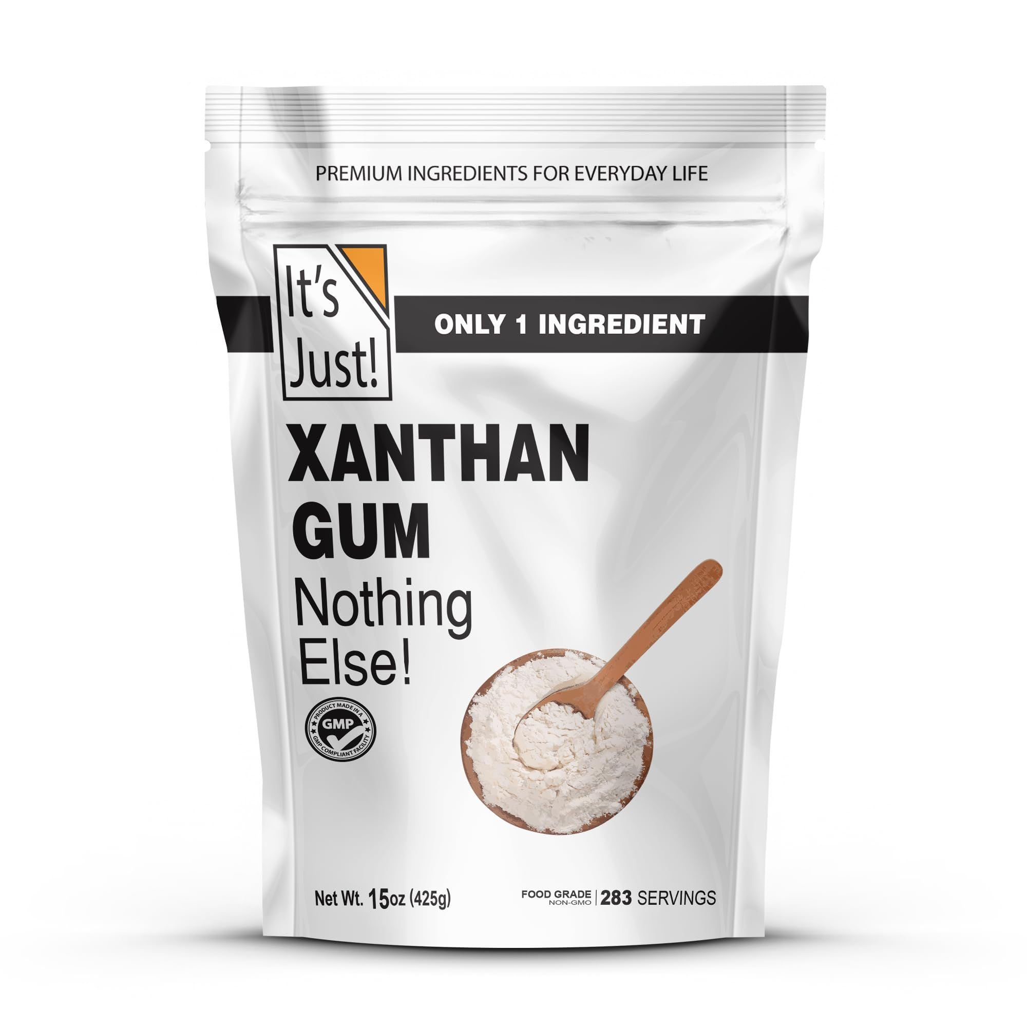 It's Just - Xanthan Gum, 15oz, Keto Baking, Non-GMO, Thickener for Sauces