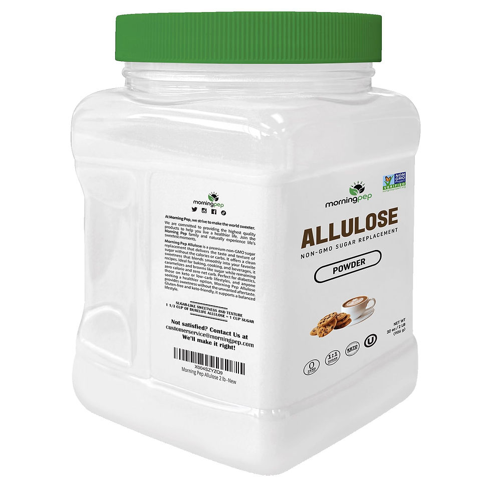 Thumbnail: Morning Pep Allulose Sweetener 2 lb – Zero Calorie Sugar Alternative, 100% Pure