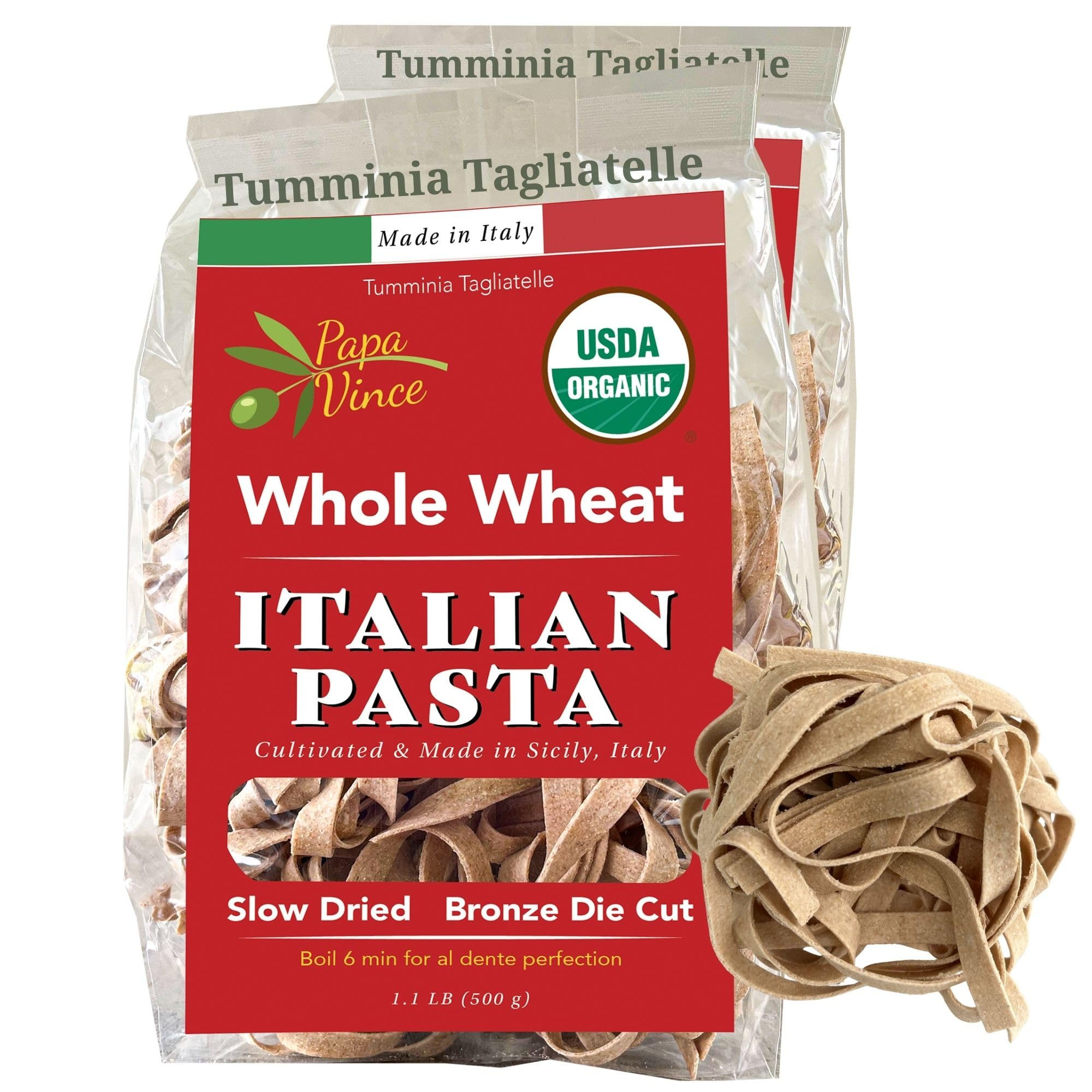 Papa Vince Organic Diabetic Friendly Pasta: Low GI Organic Whole Wheat Italian