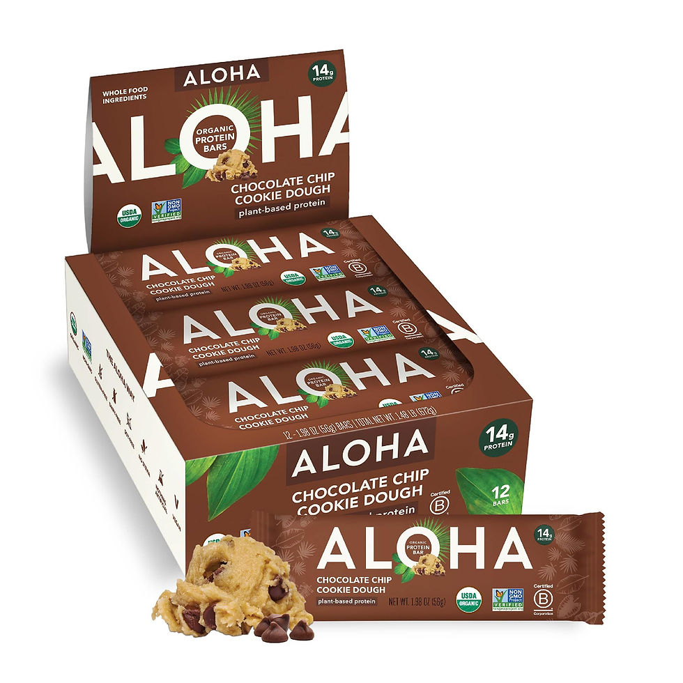 Thumbnail: ALOHA Organic Plant Based Protein Bars - Chocolate Cherry - 12 Bars, Vegan