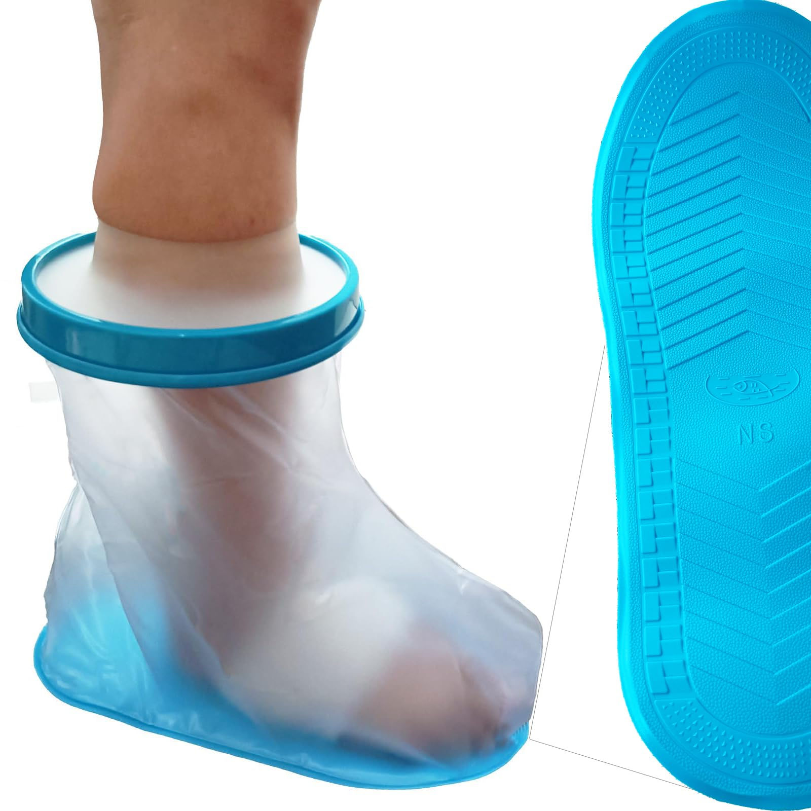 Non‑Slip Waterproof Foot Cover for Showering, Reusable