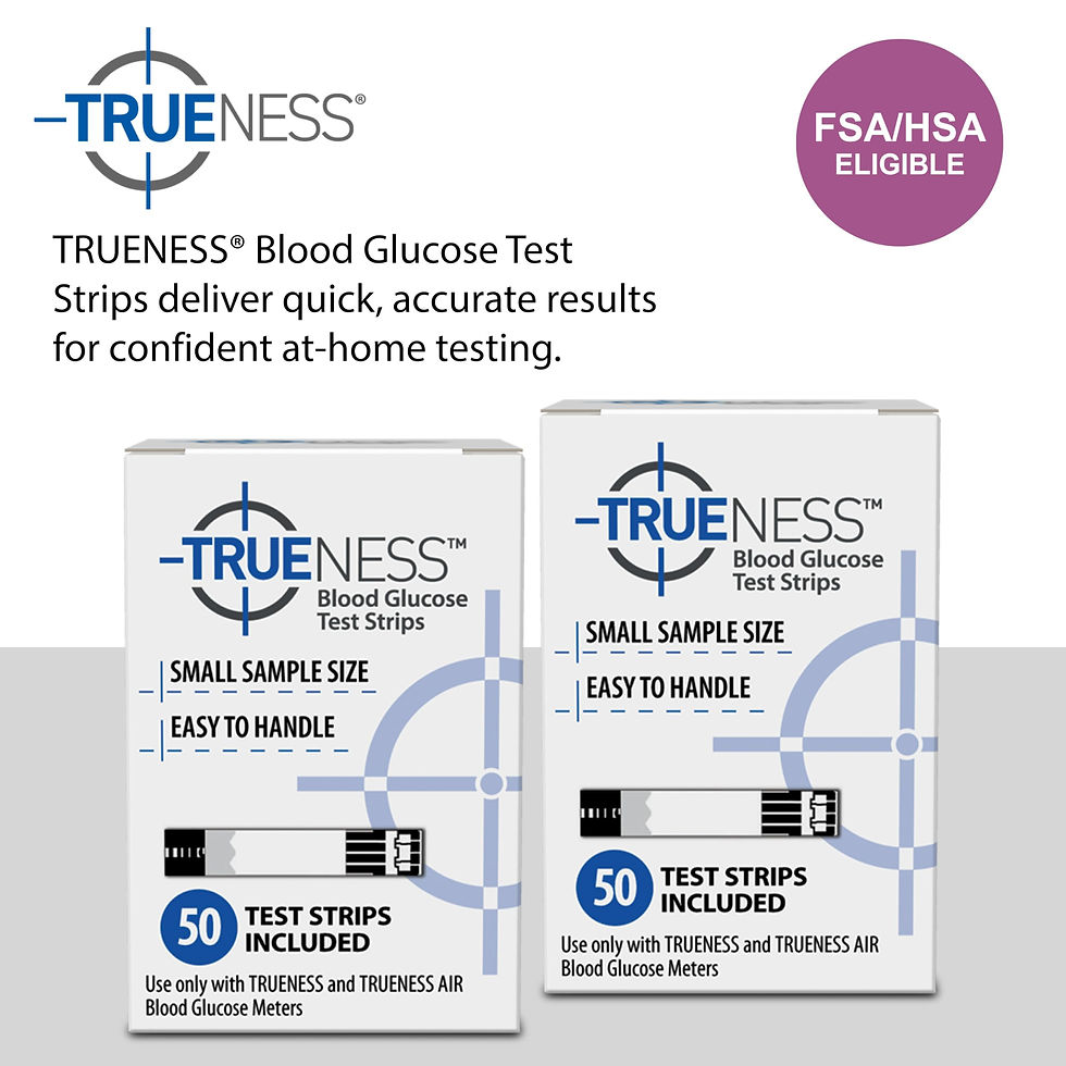 Thumbnail: TRUENESS Blood Glucose Test Strips, Monitoring Blood Glucose Meters, 100 Count