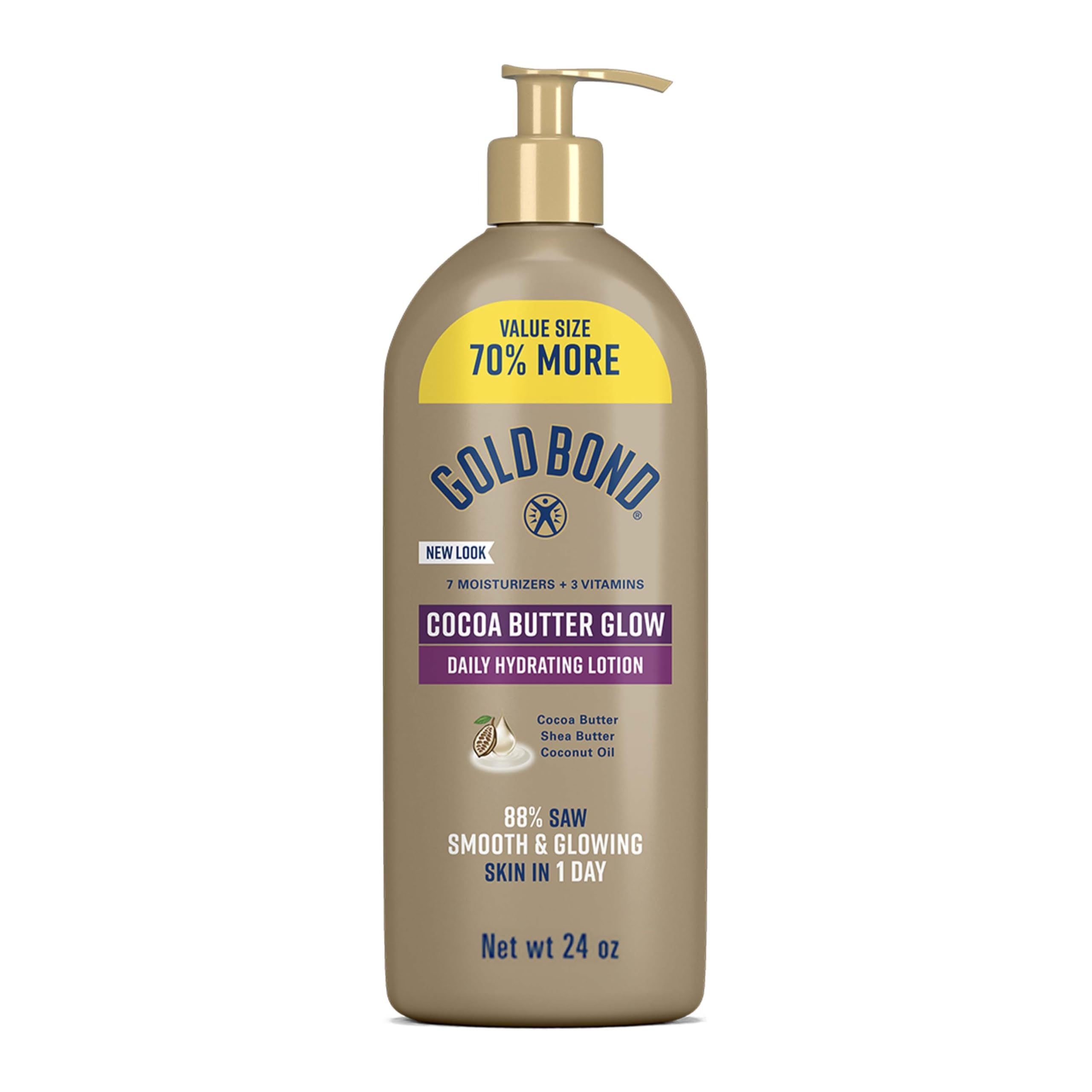 Gold Bond Cocoa Butter Glow Daily Hydrating Lotion with Cocoa Shea Butter 24oz
