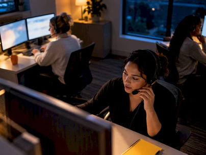 Home care team coordinating overnight phone coverage