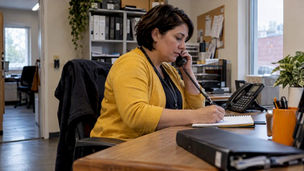 Coordinator documenting an after-hours care call