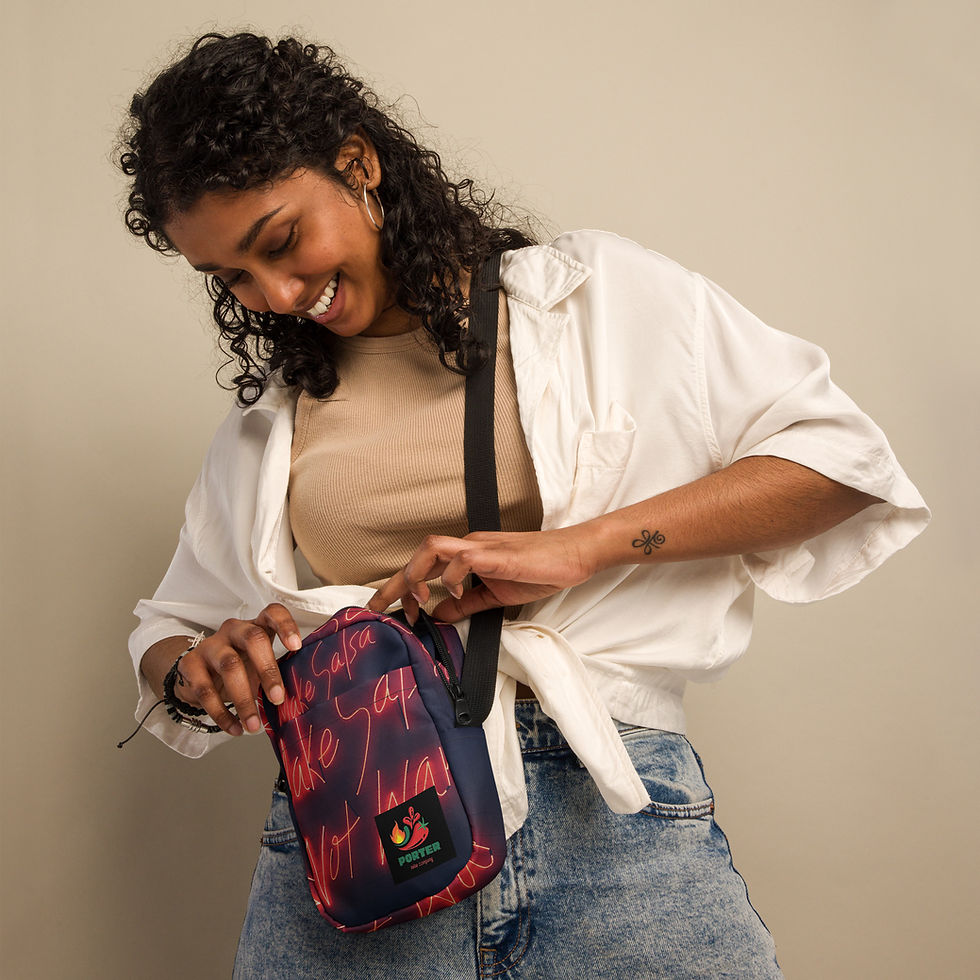 Thumbnail: Make Salsa Not War Utility crossbody bag