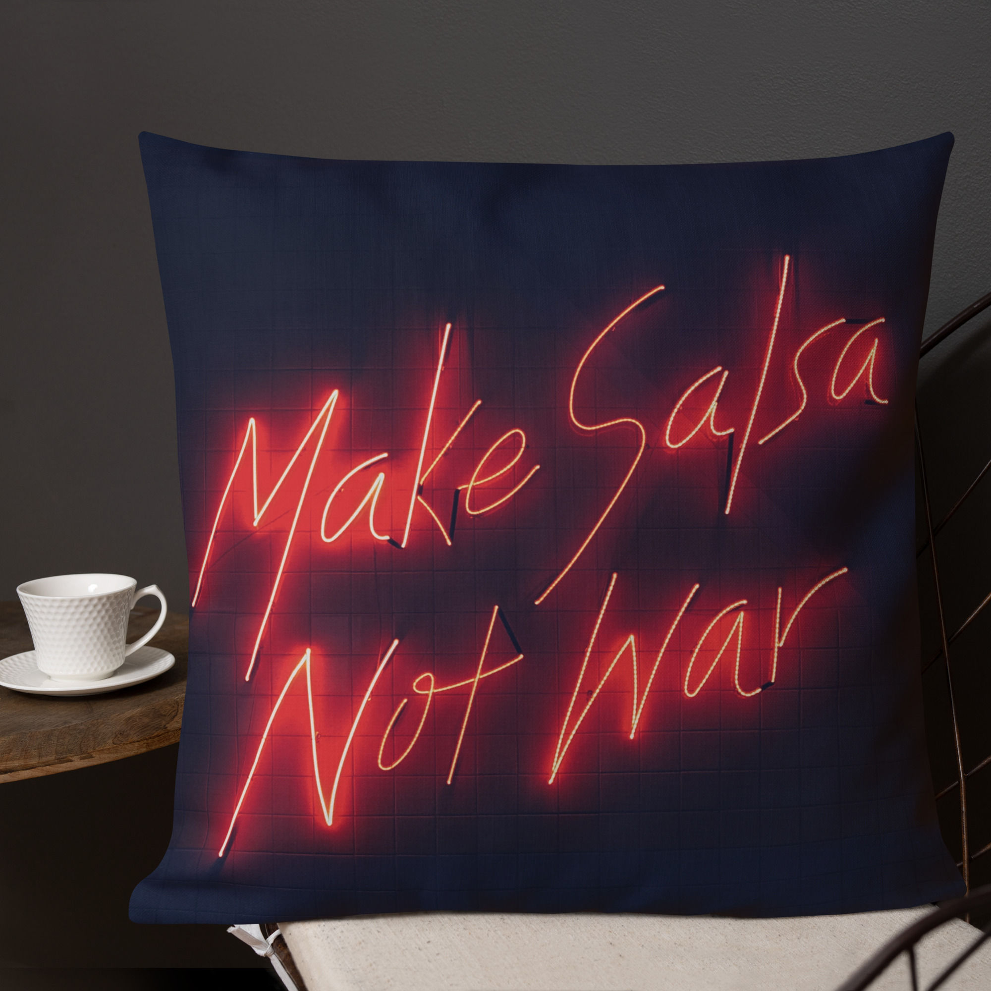 Make Salsa Not War Premium Pillow