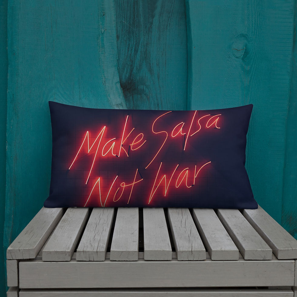 Thumbnail: Make Salsa Not War Premium Pillow