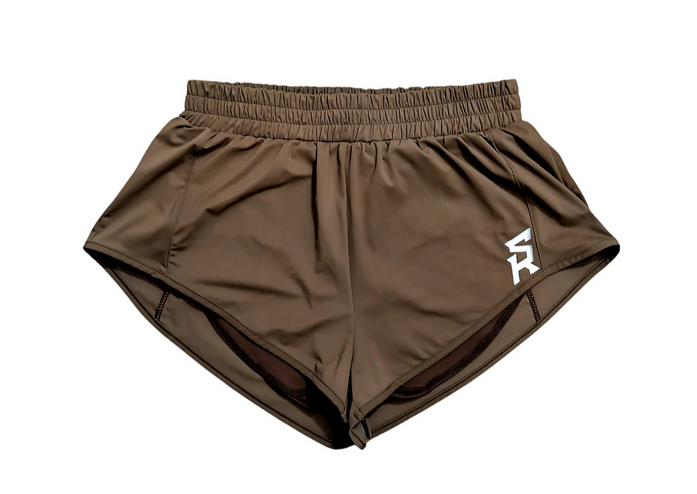 Women's Runner Shorts (Brown)