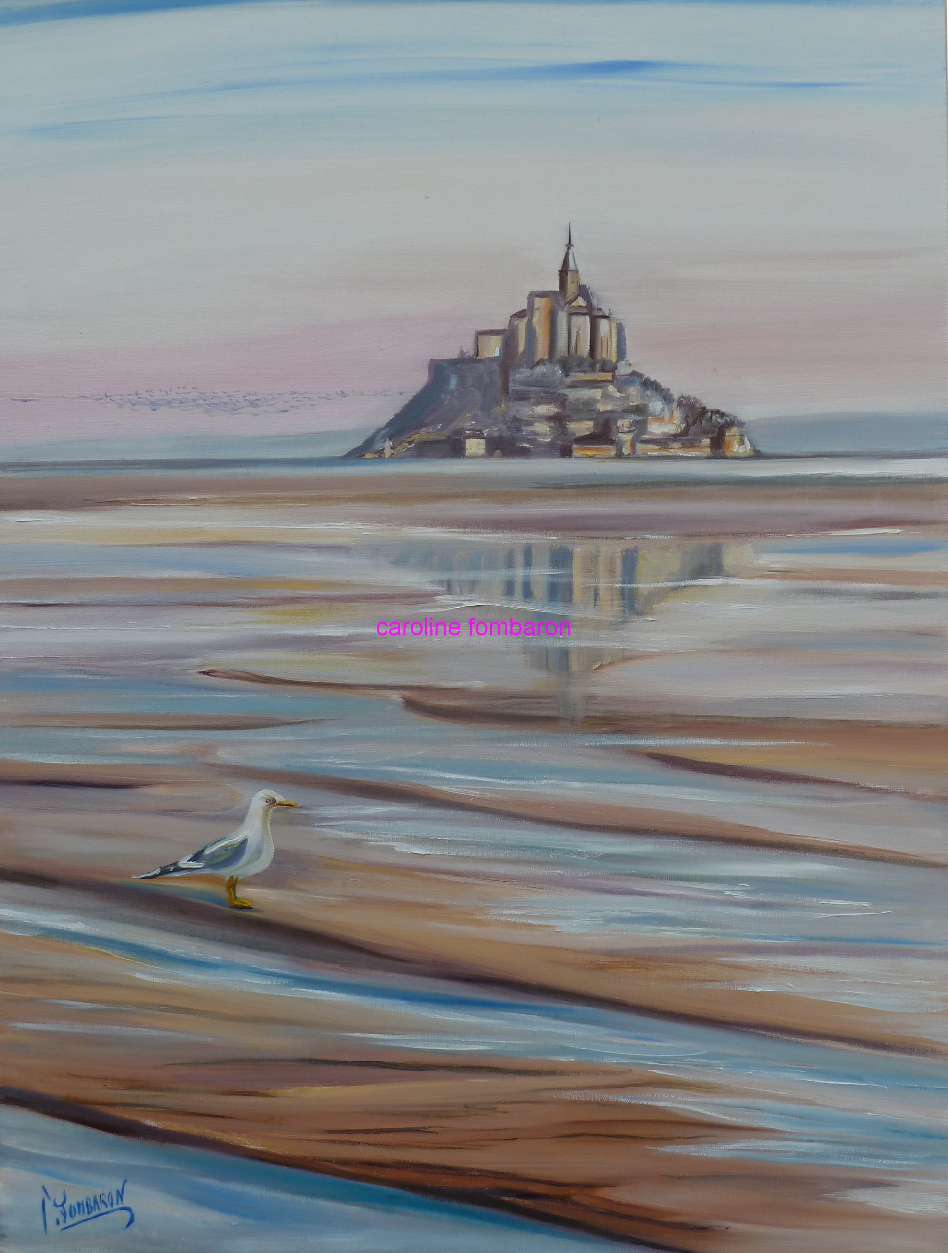 Aube sur la baie du Mt St Michel