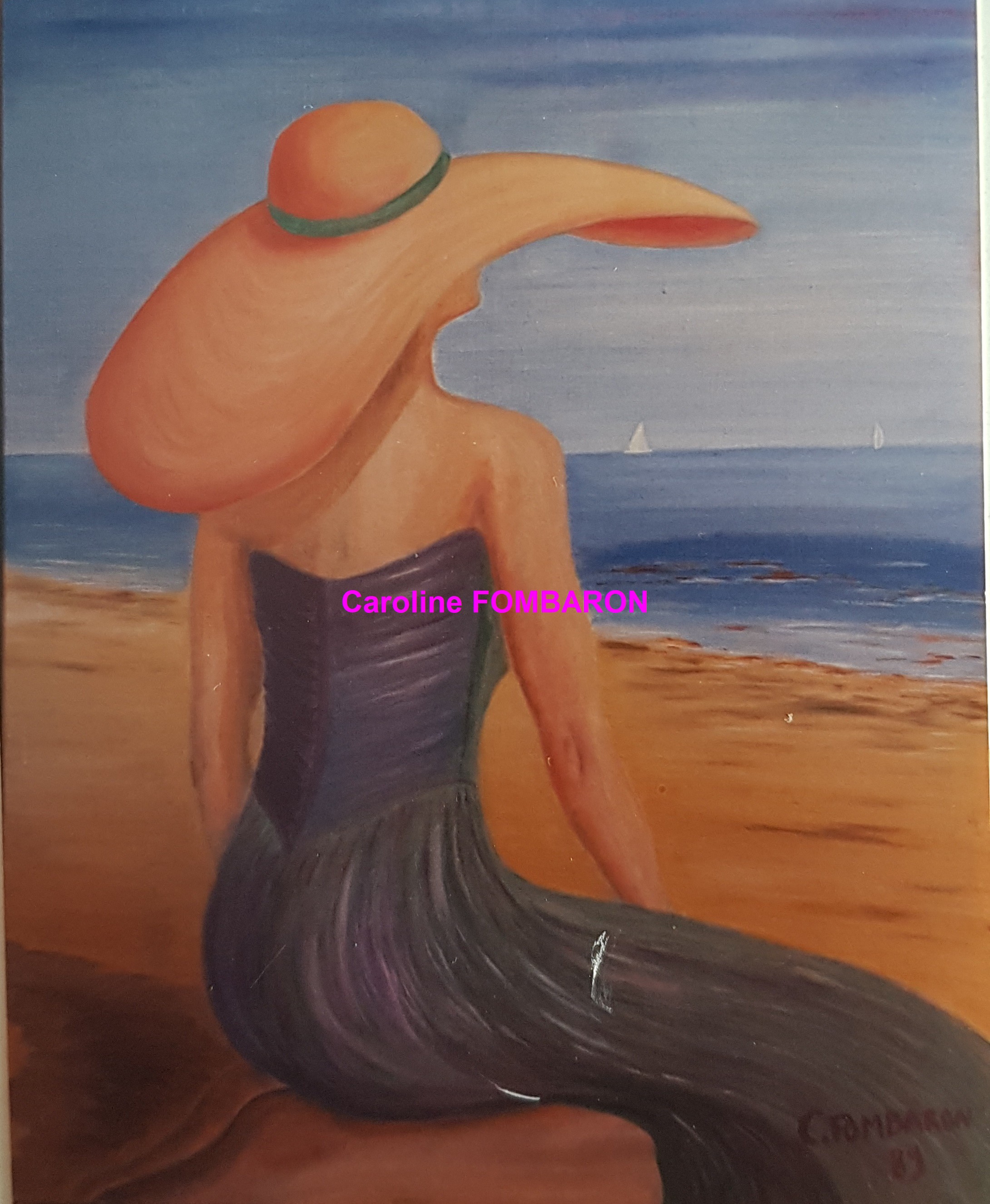 La dame sur la plage