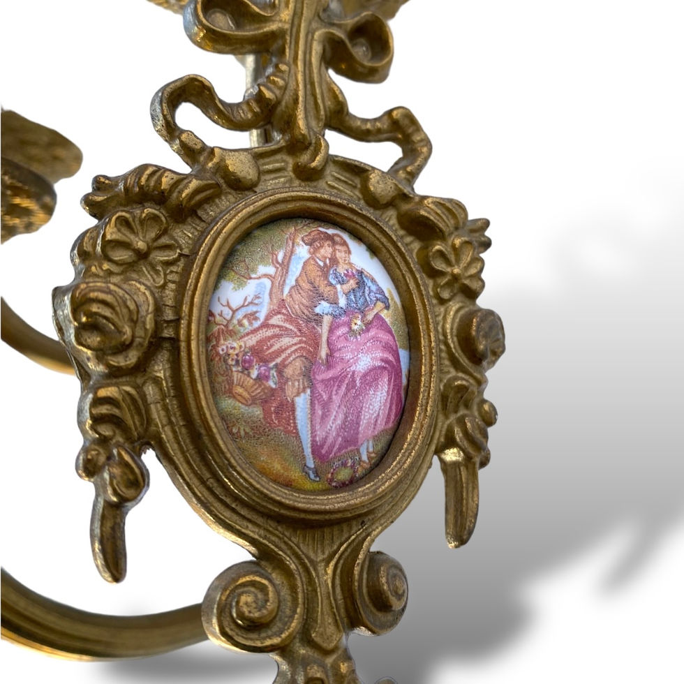 Rococo Style Italian Wall Sconces Pair Vintage