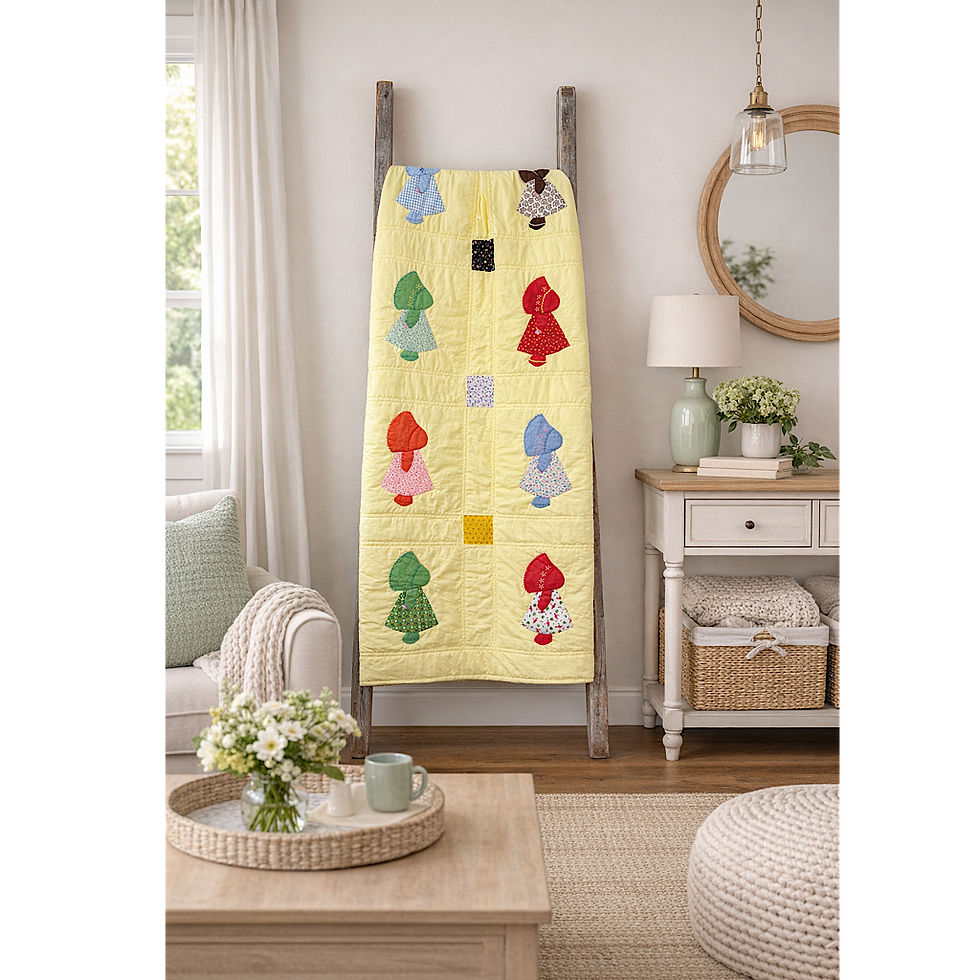 Vintage Sun Bonnet Sue Square XL Quilt