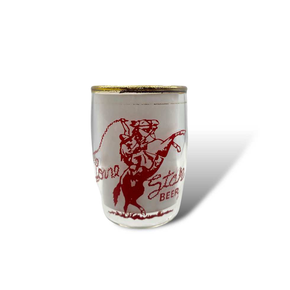 Lone Star Beer Barrel Glass 1960’s