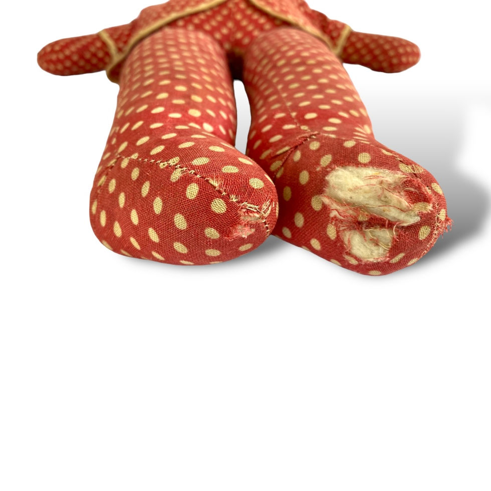 View of legs for Ralph Freundlich Black Americana Soft Body Goo Goo Topsy Doll