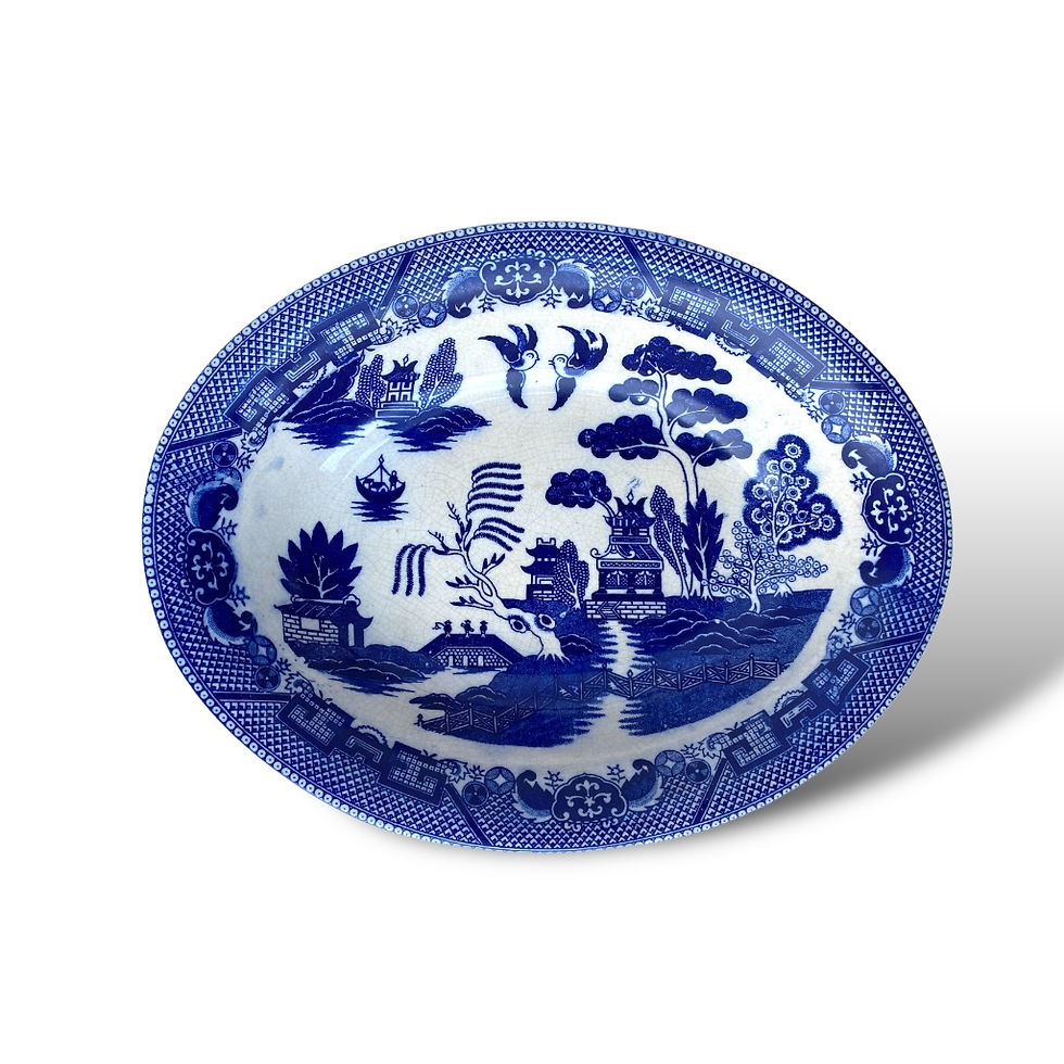 Blue Willow Oval Vegetable Bowl