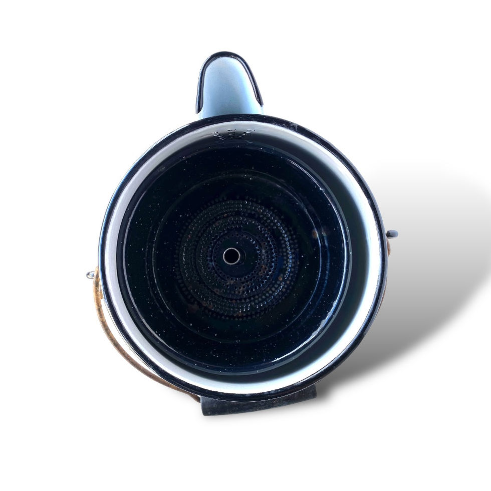 Inside view of Enamelware Pitcher Coffee Pot Georges Briard