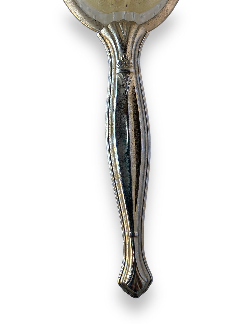 hand-mirror and brush set, handle view