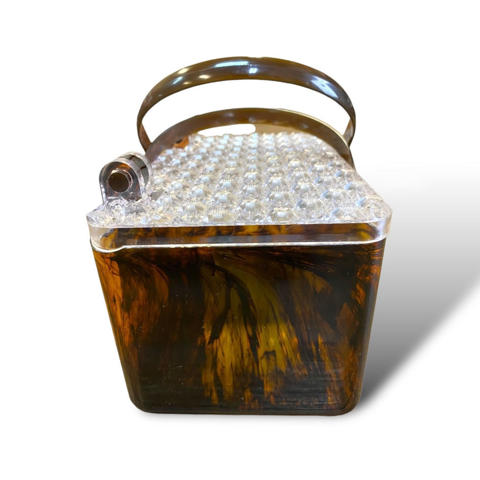 vintage celluloid lucite tortoise shell handbag