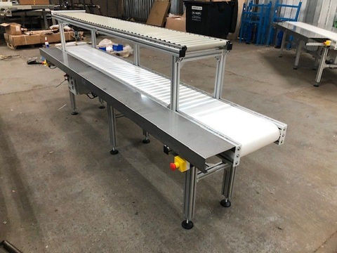 Two conveyors, one over the other