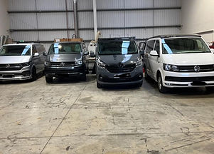 row of campervans for sale