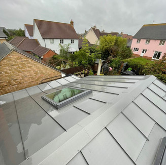 Aerial view of roof installation