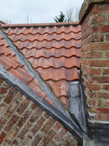 Leadwork on roof joins