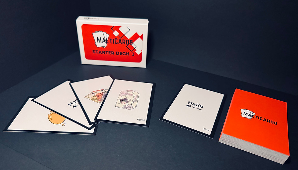 The cards being shown