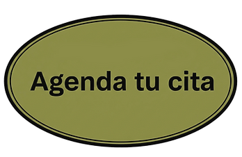 Botón interactivo en verde con texto Agenda tu cita para reservar citas en línea.