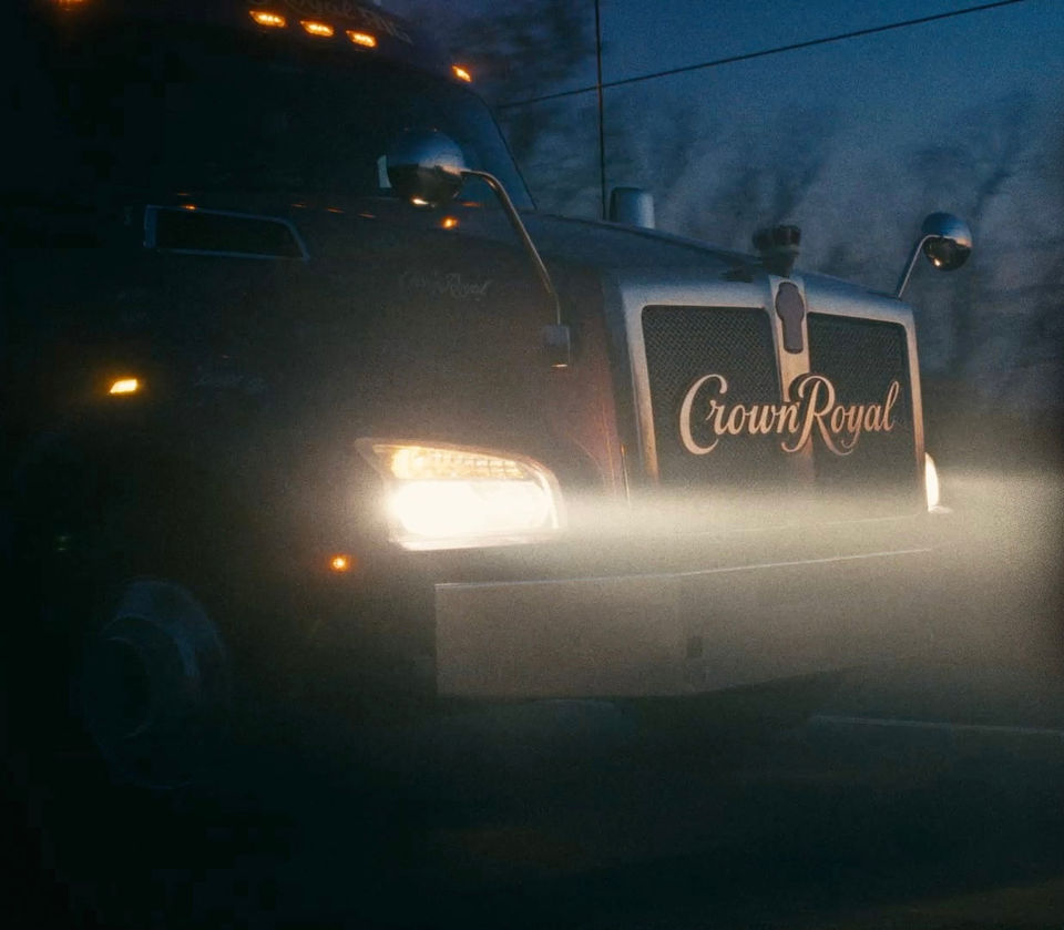 Custom Crown Royal Big Rig making stops in NFL cities in partnership with the NFL