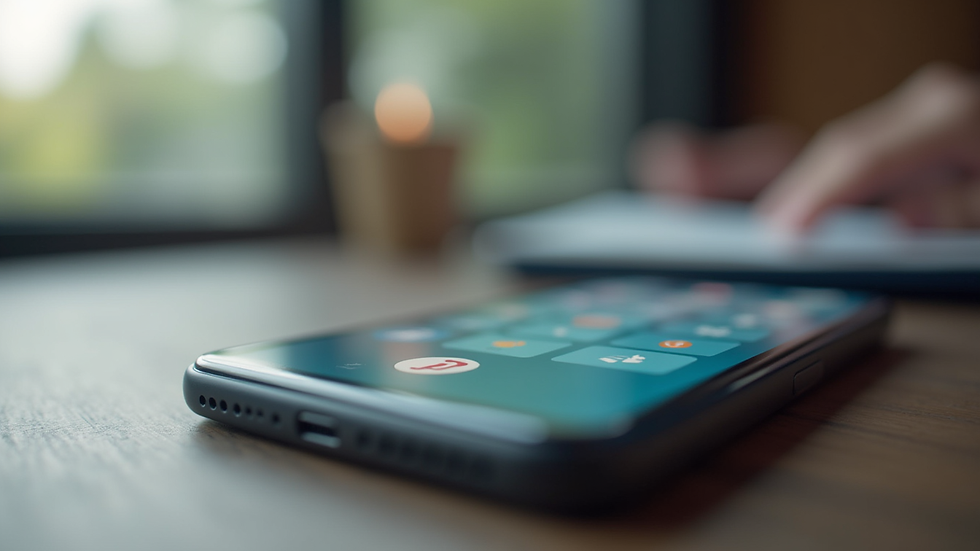 Close-up view of a smartphone showing a virtual counseling app interface
