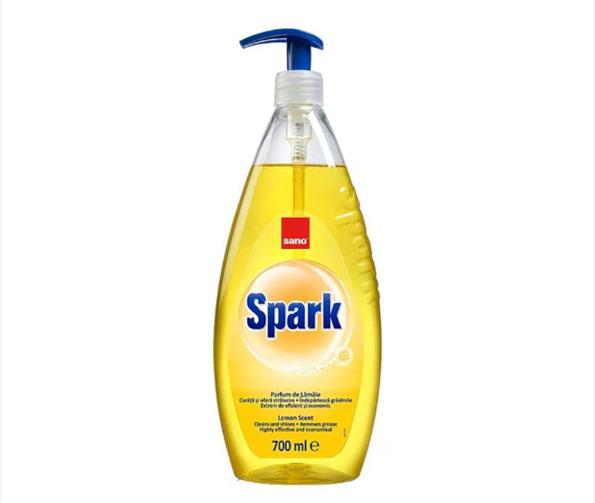 Detergent vase cu pompita Sano Spark Lamaie,700 ml