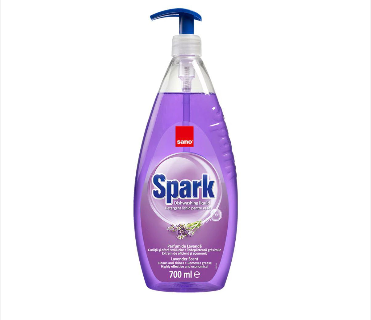 Detergent Vase Sano Spark Lavanda, 700 ml