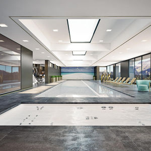 25 miter swimming pool in private modern residence in Kazakhstan. Residence located in the Alatau mountings in Almaty, Kazakhstan. It took significant project management effort to made this project happen.  