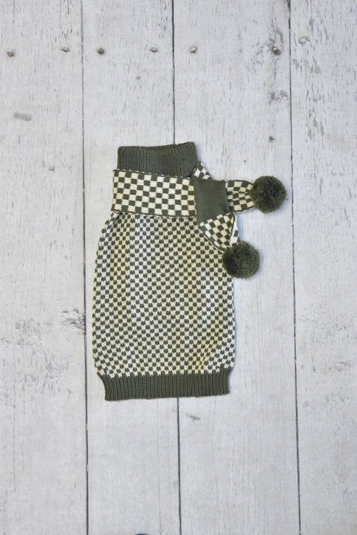 Thumbnail: Vintage Olive Checker Sweater