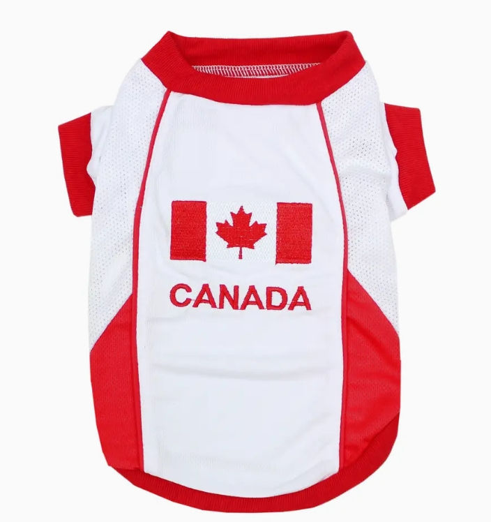 Team Canada Jersey Dog T-Shirt – Support Canada in Style