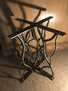 Metal rustic accent table, modern table, minimalist furniture, forged iron branch