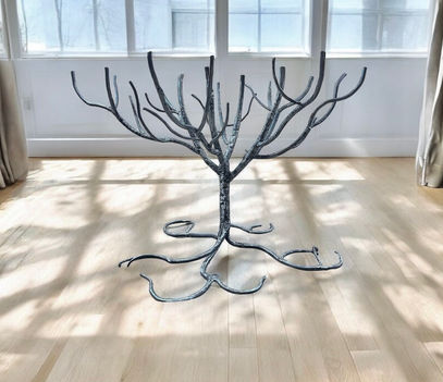 Rustic organic modern tree table
