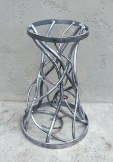 Iron rustic branch accent table, metal end table, modern table