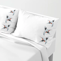 Funda de almohada Picaflor celeste