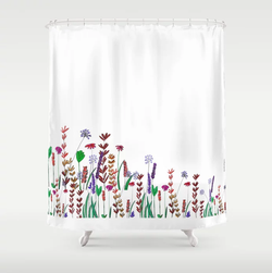 Cortina de baño Jardín