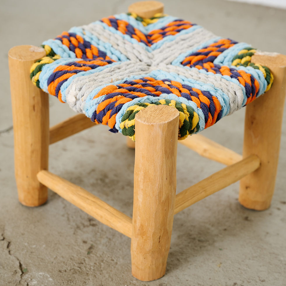 サムネイル： モロッコスツール S ライトブルー