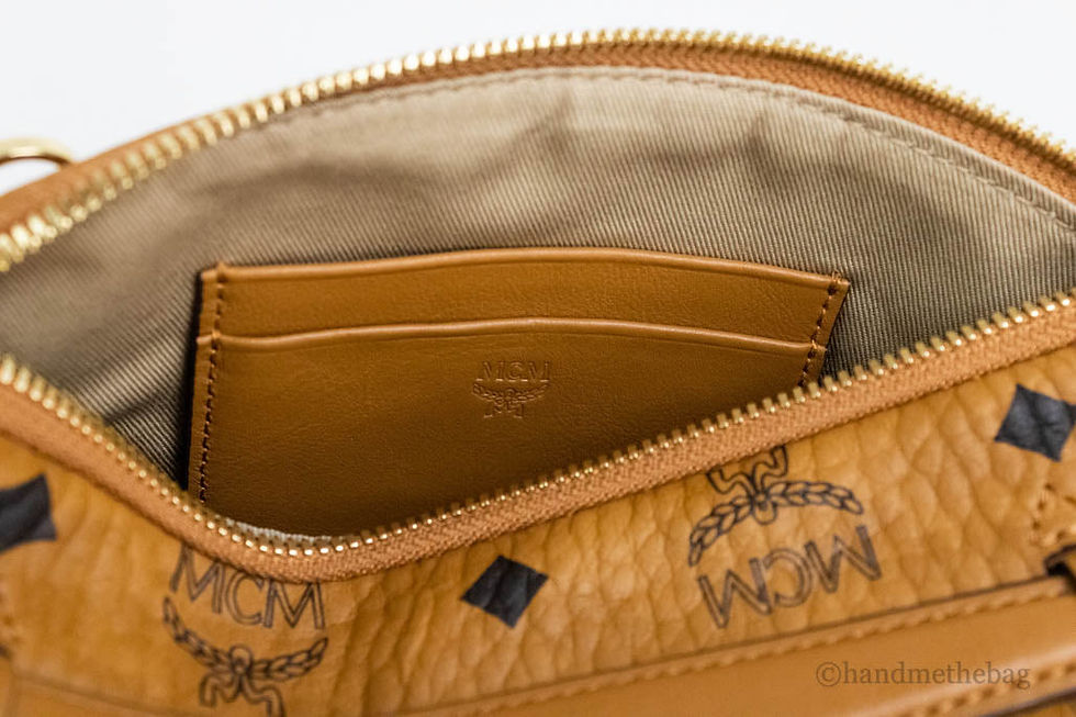 Thumbnail: MCM Visetos Small Cognac Pebbled Leather Multifunctional Belt Bag